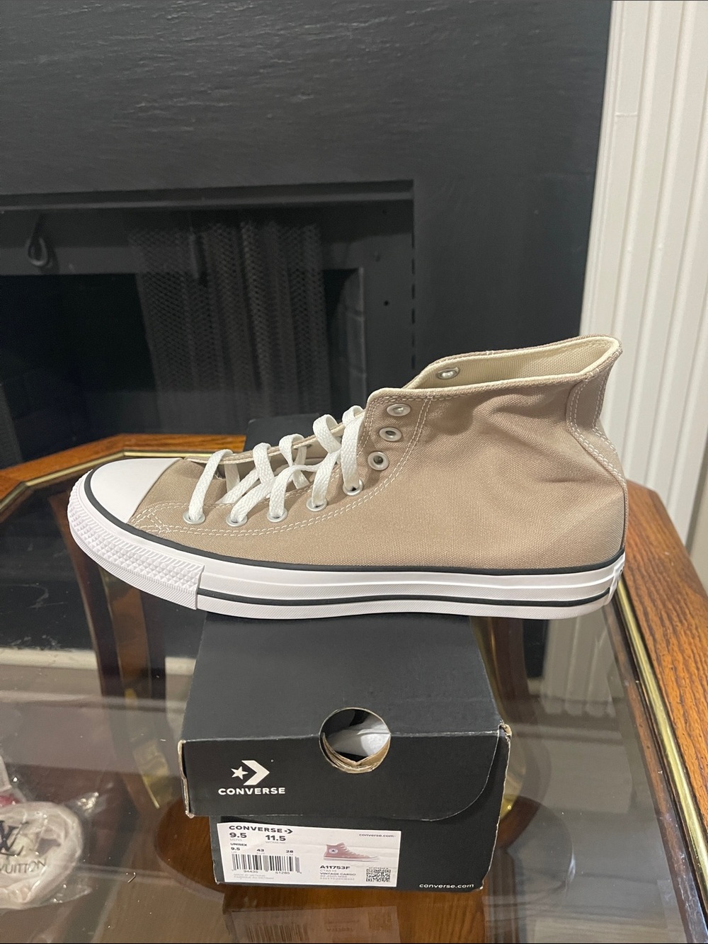Converse All Star High Top Sneakers - Taupe Canvas - Picture 4 of 8